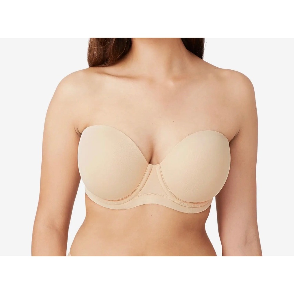 Wacoal Red Carpet Strapless Full Figure Underwire Bra Nude Beige 854119 40D X4